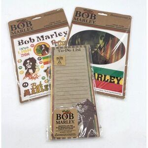 Bob Marley Sticker Set and To Do List Lot of 3 New‎ Sealed